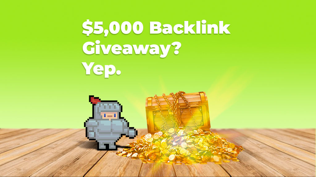 Info and signup form for our backlink giveaway.