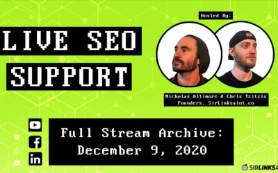 Live SEO Support 12/9/20 – Full Episode