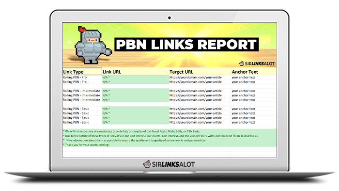 Buy or rent PBN links and receive full reporting when work is complete.