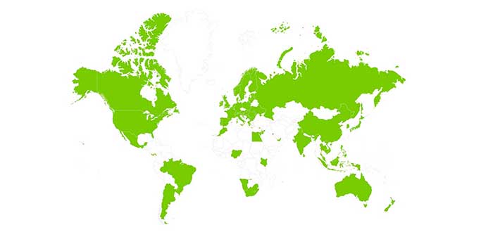 Where our backlink clients are in the world.