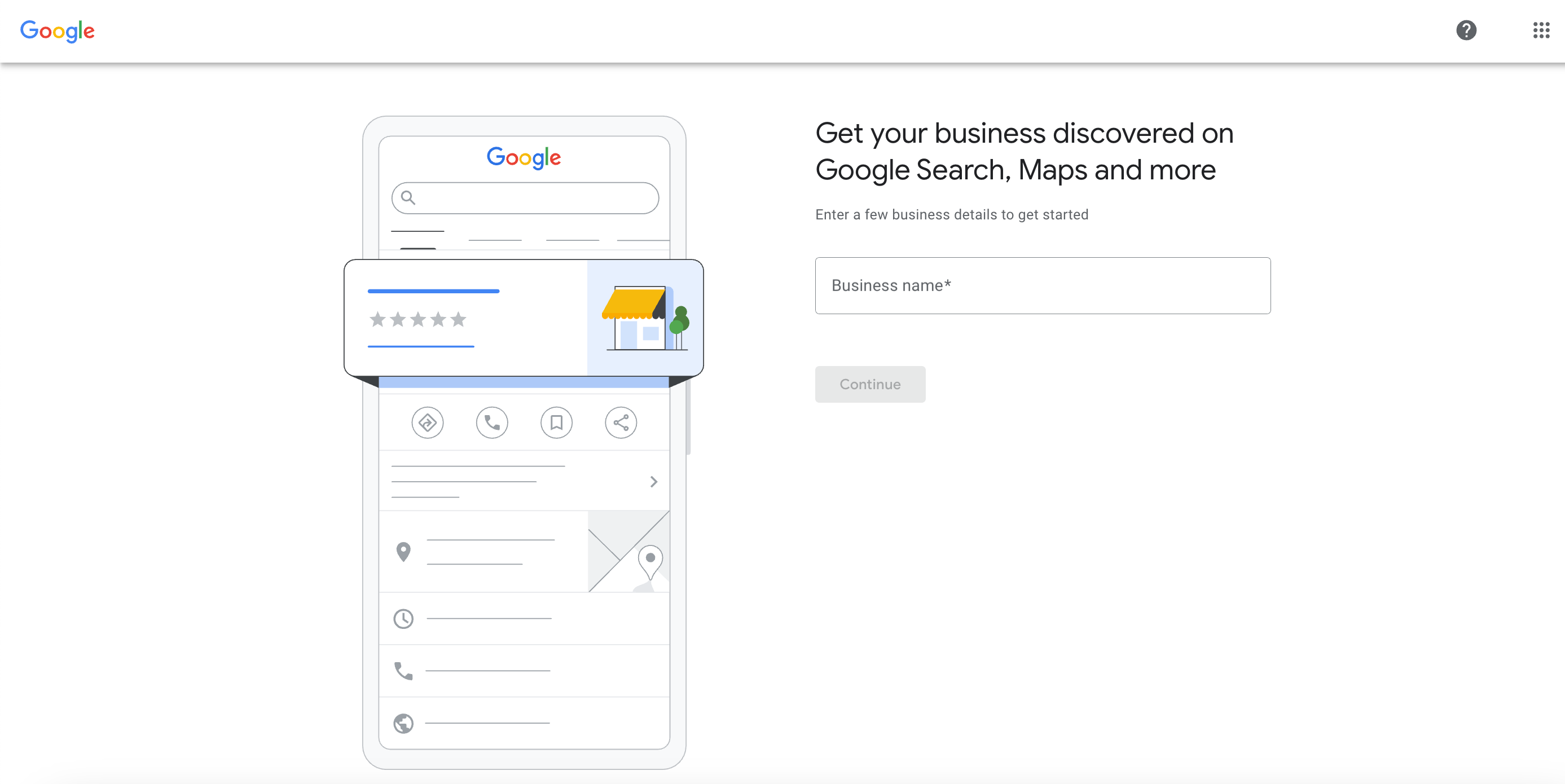 Google Maps business listings