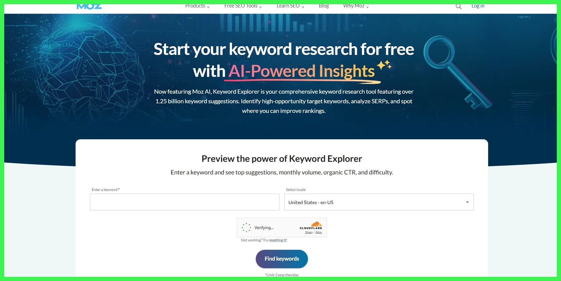 Moz Keyword Explorer
