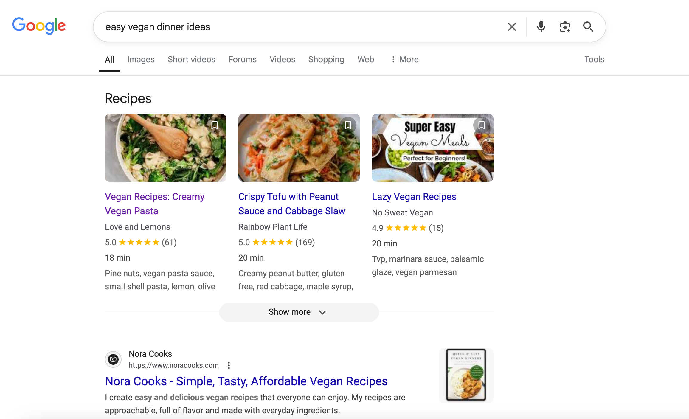 easy vegan dinner ideas