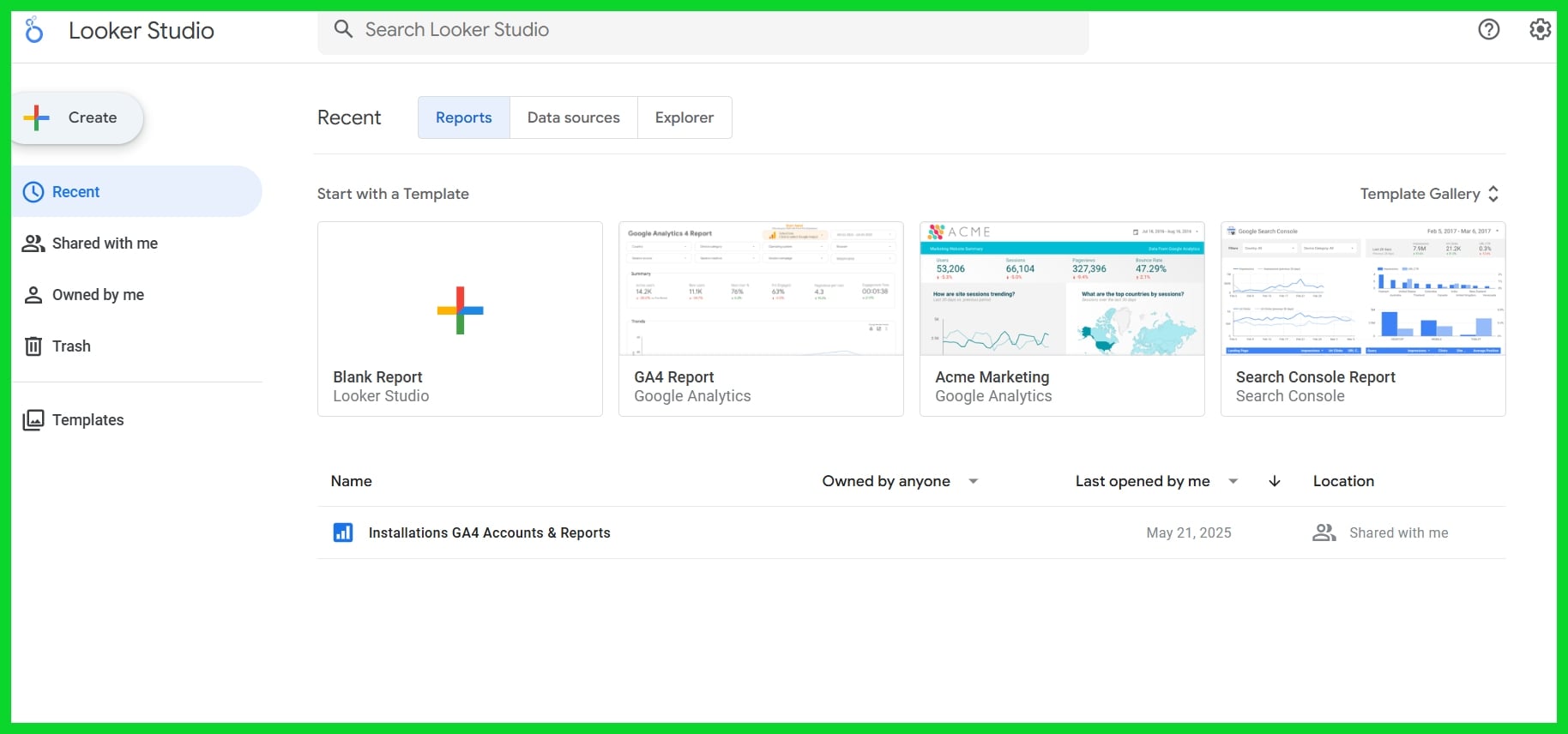 Looker Studio (formerly Google Data Studio)
