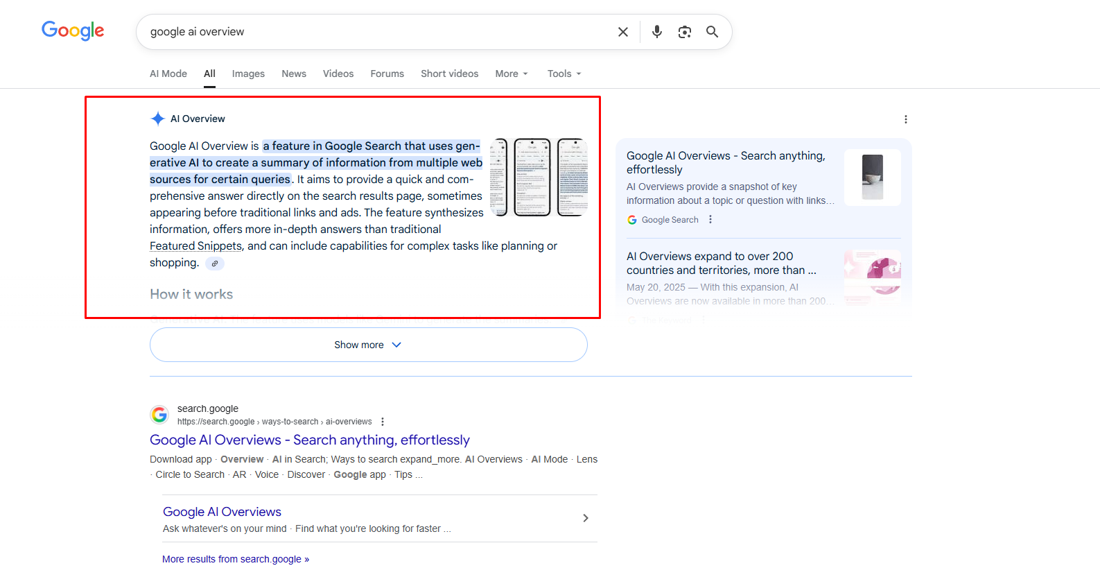 Understanding AI Overviews