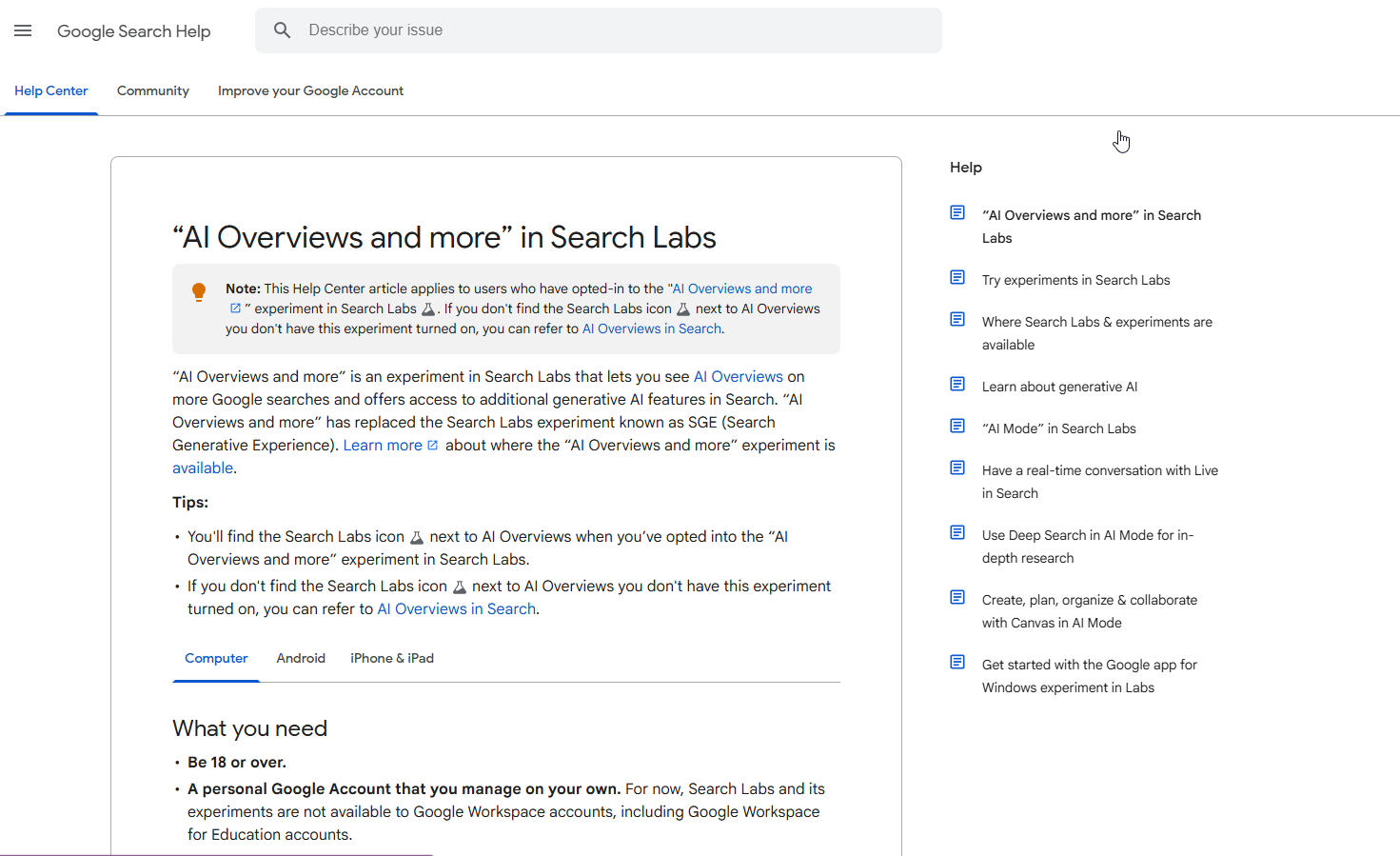 Disable AI Overviews