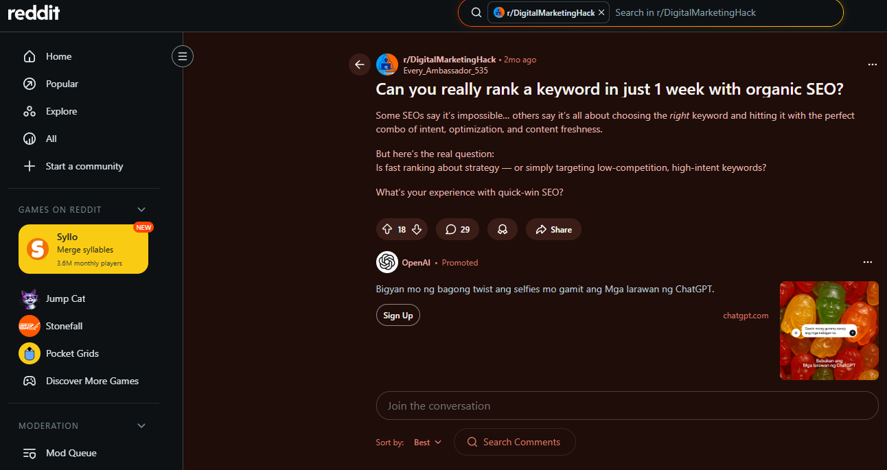 The Ranking Timeframe Reality