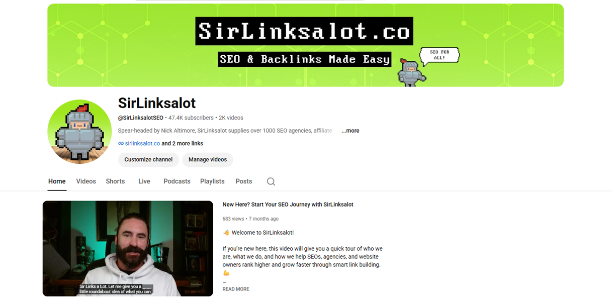 Learn SEO from our daily videos on our YouTube channel.