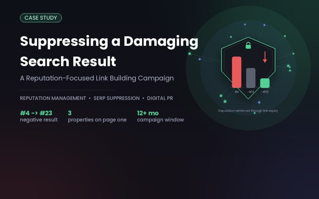 Suppressing a Damaging Search Result: A Reputation-Focused Link Building Campaign