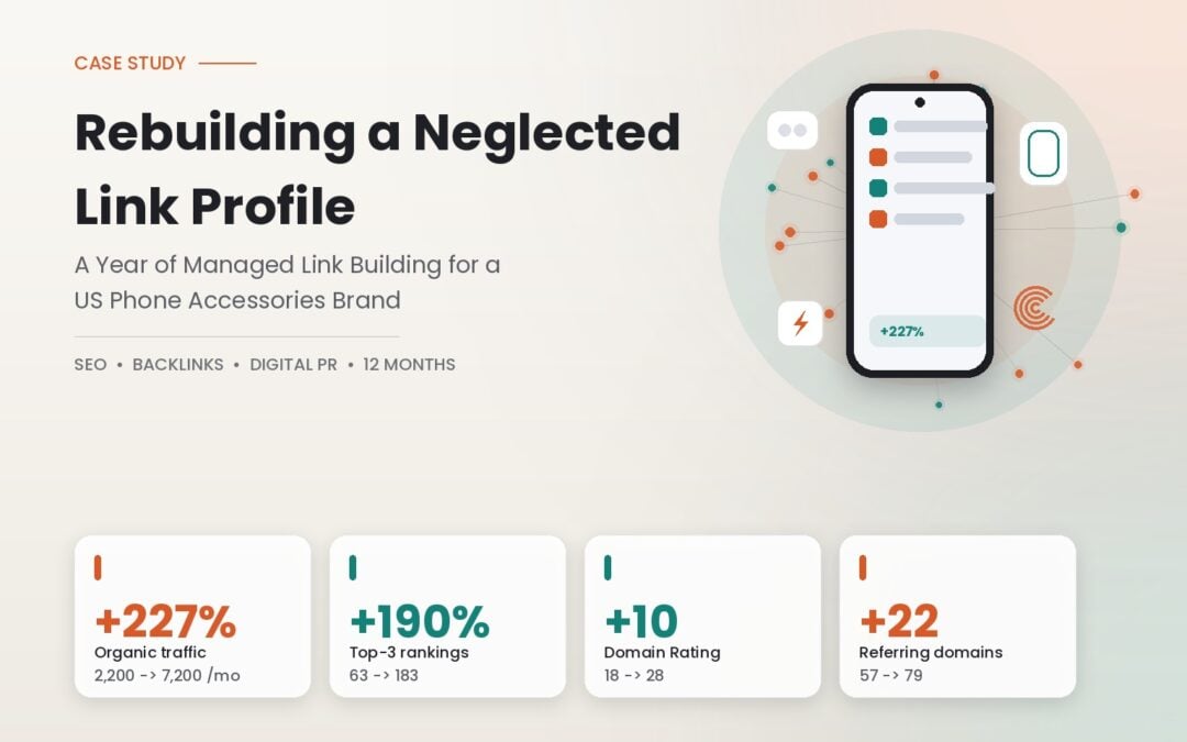 Rebuilding a Neglected Link Profile –  A Year of Managed Link Building for a US Phone Accessories Brand