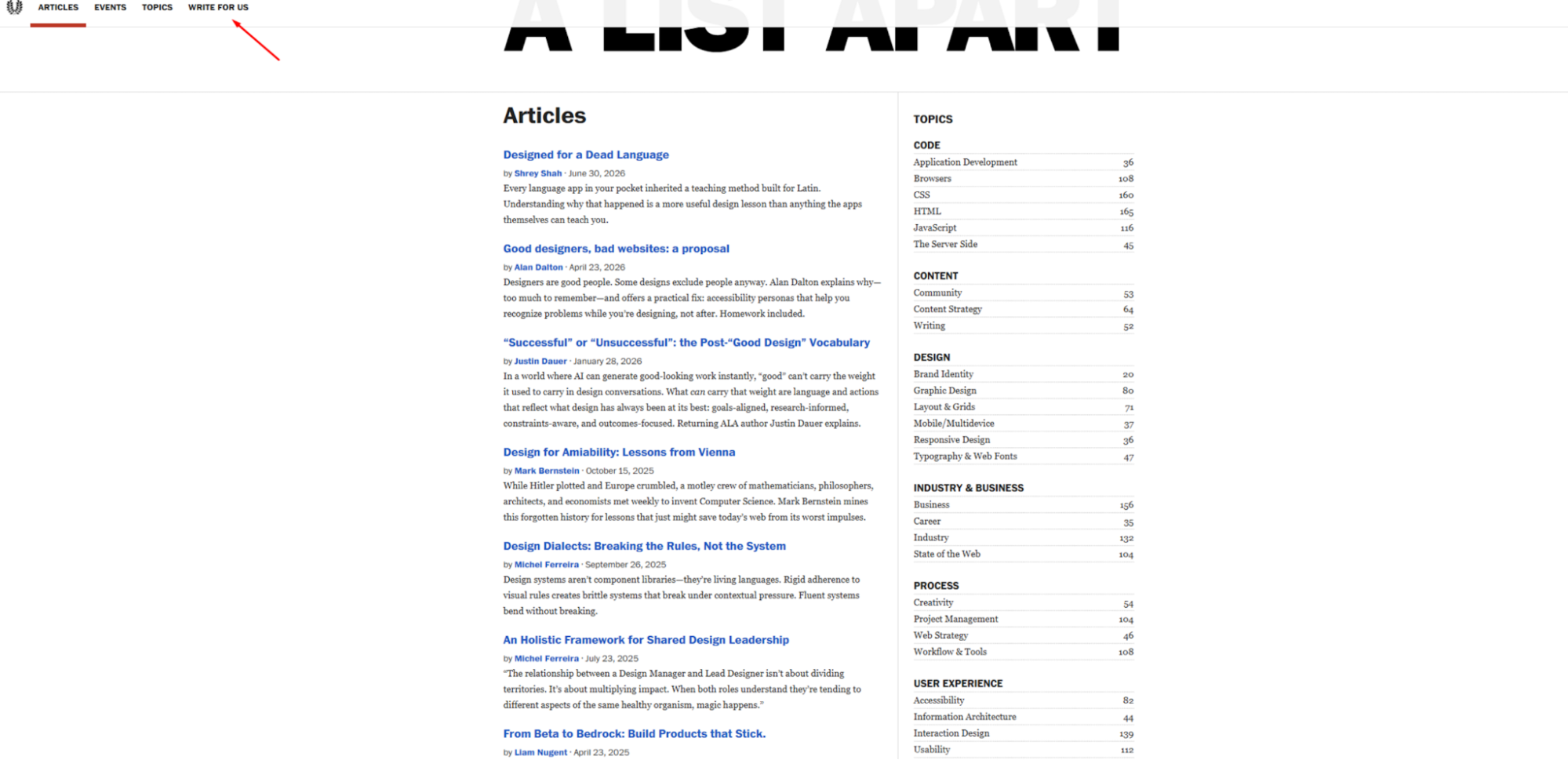 Look for "Write for Us" Pages and Guest Author Bylines