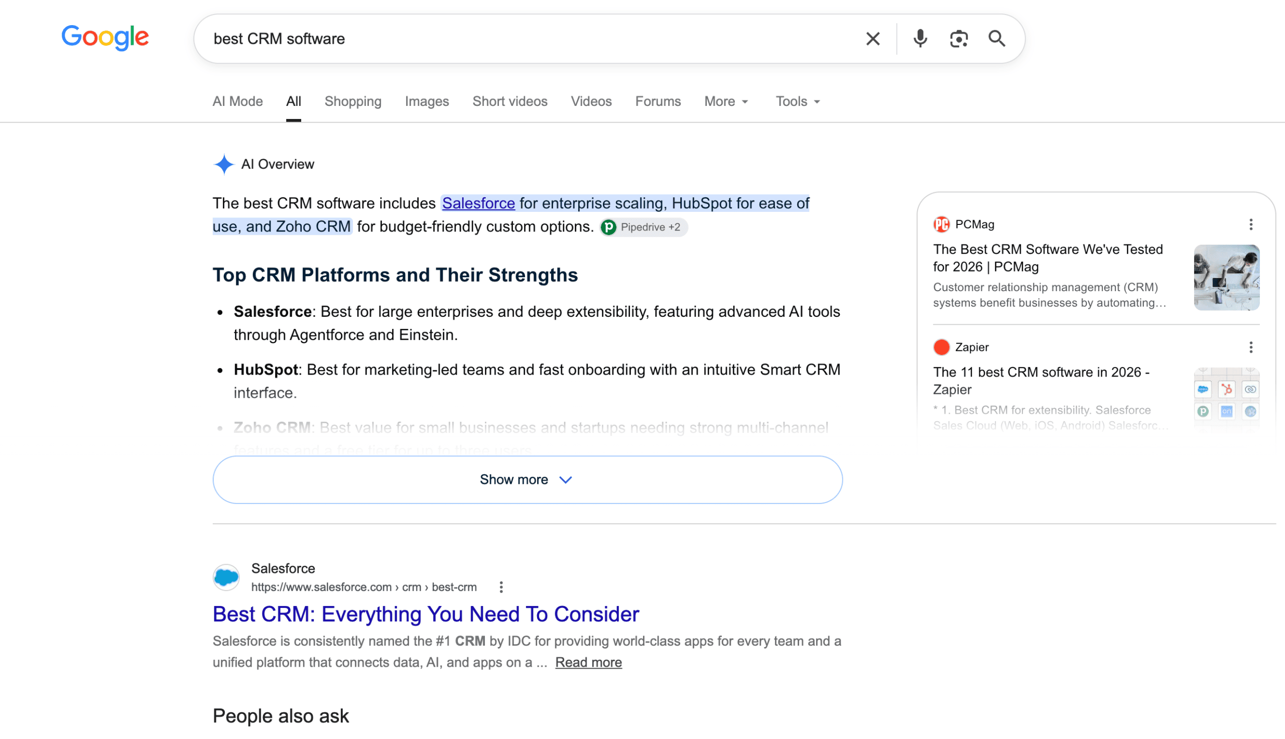 Google, and increasingly AI